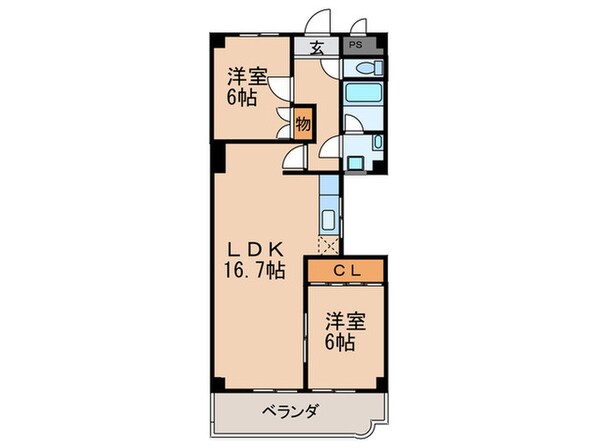 パルナスよもぎ台の物件間取画像